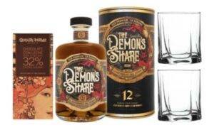 The Demon's Share Rum 12 Y.O. + Chocolate Amatller 32% Ghana a 2 x pohár zadarmo