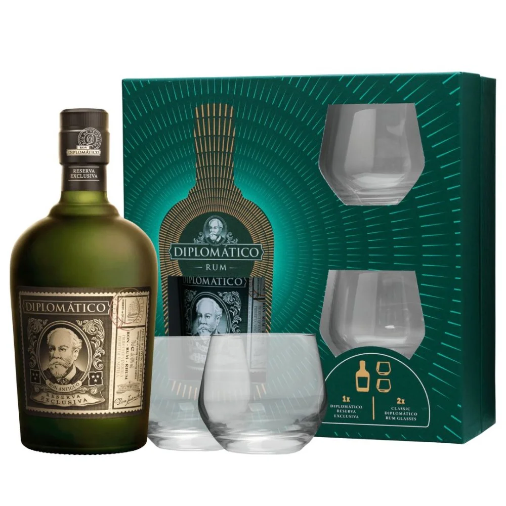 Diplomatico Reserva Exclusiva 0,7l 40% + 2x sklo GB