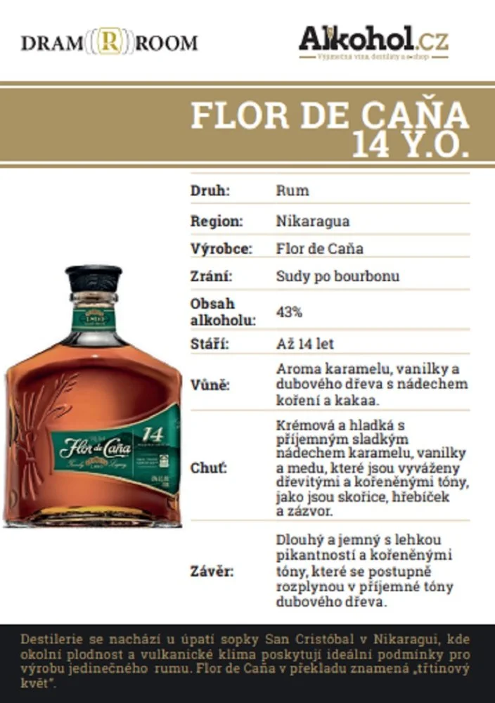 Flor de Caňa 14y 0,04l 43%