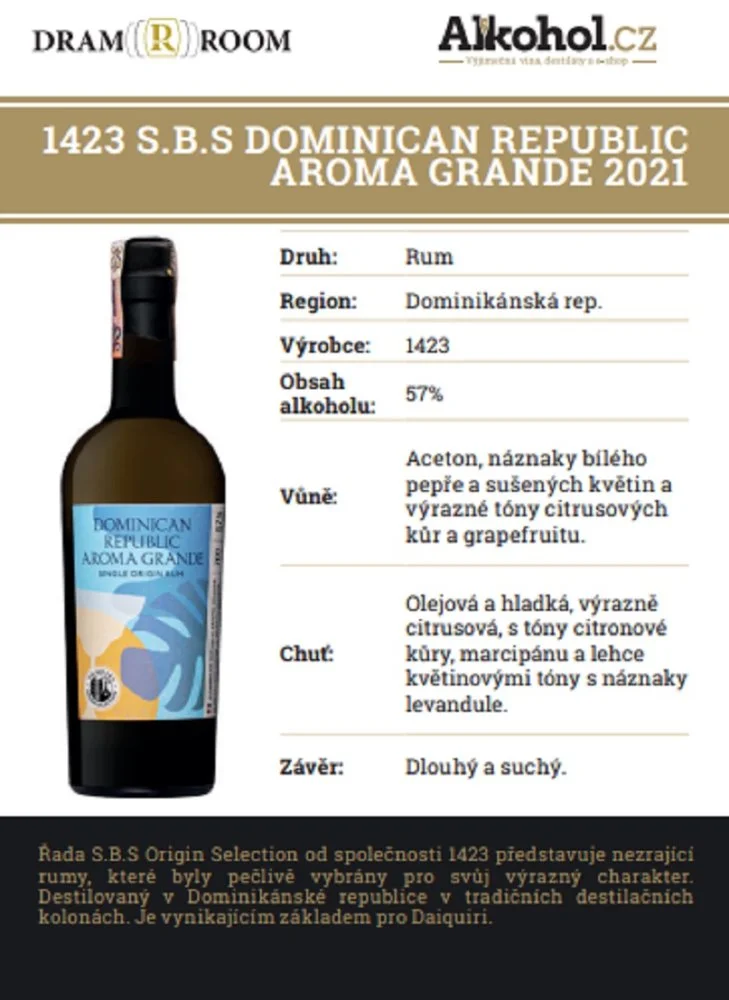 S.B.S Dominican Republic Aroma Grande 0,04l 57%